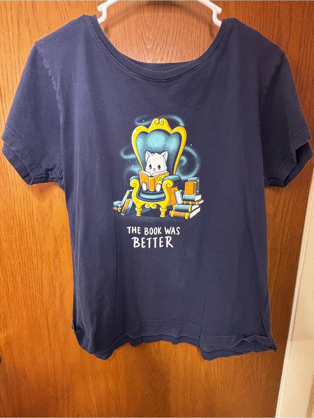 Navy Short Sleeve Graphic Tee - The Book Was Better